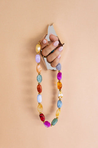 Ellie Colorful Stone Necklace - Wild Lavender Boutique