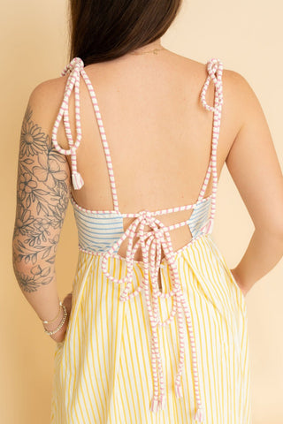 Emerson Seersucker Midi Dress - Wild Lavender Boutique