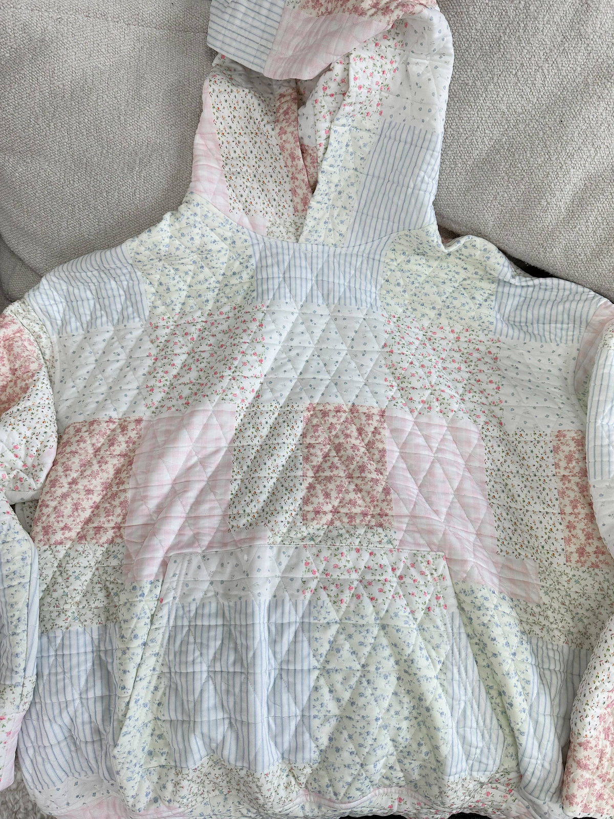 Quilted Pastel Hoodie