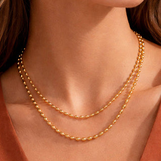 18K Gold PVD Plated Waterproof Stainless Steel Chain Necklace