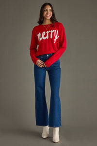 Red & White Merry Sweater