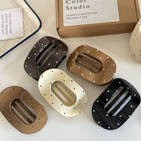 Jumbo Lay Flat Oval Hair Claw Clips