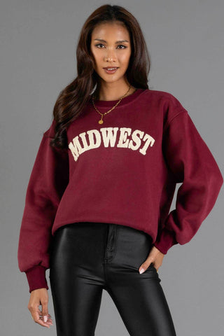 Midwest Crewneck Sweatshirt - Maroon