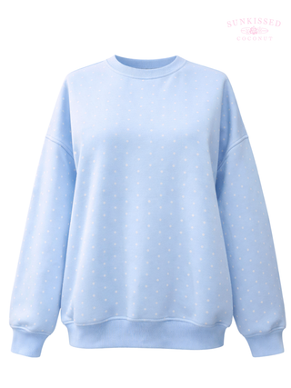 Baby Blue Polka Dot Sweatshirt