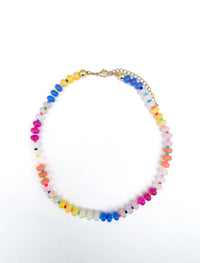 Jessica Rainbow Gemstone Bead Necklace
