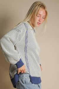 Jillian Oversized Waffle Knit Casual Top