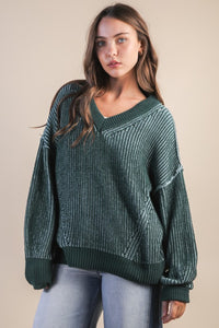 Oversized Two Tone Sweater