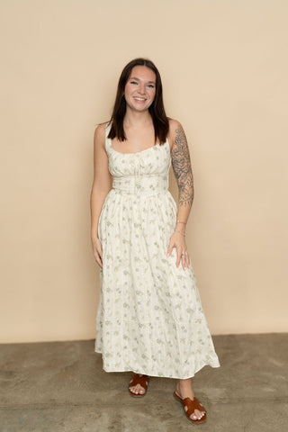 Fran Floral Midi Dress - Wild Lavender Boutique