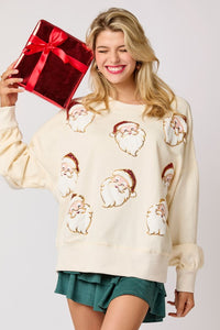 Santa Fuzzy Beard Sweater