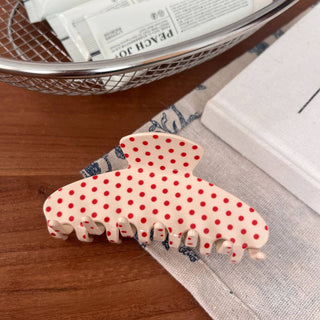 Glossy Polka Dot Pattern Hair Claw Clip - Wild Lavender Boutique