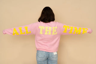 God Is Good All The Time Sweatshirt - Pink - Wild Lavender Boutique