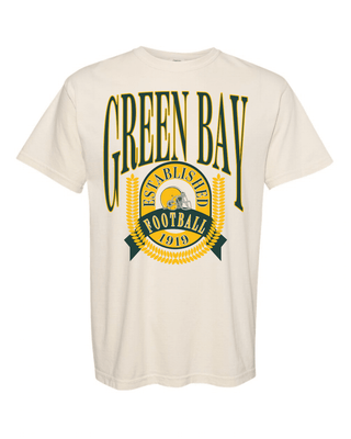 Green Bay Graphic Tee - Ivory - Wild Lavender Boutique