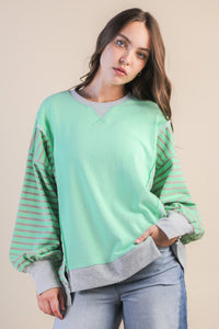 B.F. Oversized Striped Top