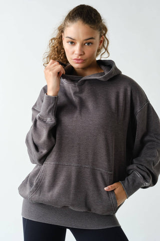 Harper Burnout Bliss Fleece Hoodie - Wild Lavender Boutique
