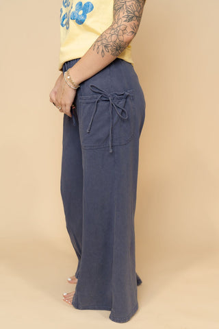 Harper Casual Lifestyle Pants - Blueberry - Wild Lavender Boutique
