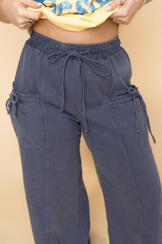 Harper Casual Lifestyle Pants - Blueberry - Wild Lavender Boutique