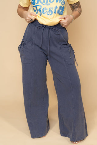 Harper Casual Lifestyle Pants - Blueberry - Wild Lavender Boutique