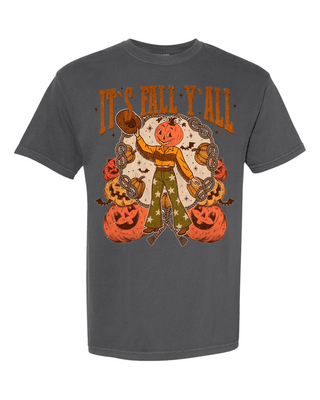 It's Fall Y'all Graphic Tee - Pepper - Wild Lavender Boutique