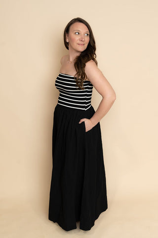 Jillian Strapless Dress - Black - Wild Lavender Boutique