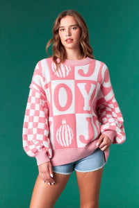 Joy Oversized Sweater - Pink