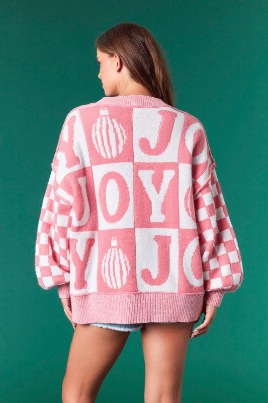 Joy Oversized Sweater - Pink
