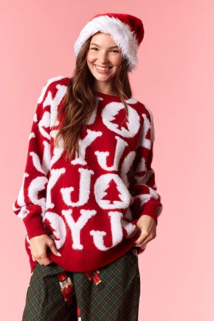 Joy 3D Sweater - Red