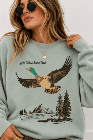 Lake Tahoe Duck Club Sage Sweatshirt - Wild Lavender Boutique