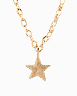 Large Hammered Star Necklace - Wild Lavender Boutique