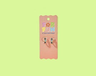 Lettie Blue Heart Huggie Earrings - Wild Lavender Boutique
