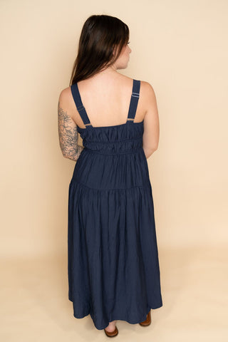 Lilo Midi Dress - Navy - Wild Lavender Boutique