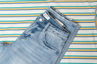 Loververt High Rise Barrel Jeans - Light Wash - Wild Lavender Boutique