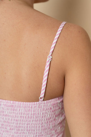 Mallory Striped Midi Dress - Pink - Wild Lavender Boutique