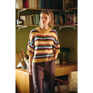 Maple Street Striped Cardigan Sweater - Wild Lavender Boutique