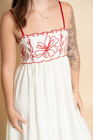 Marta Embroidered Maxi Dress - Wild Lavender Boutique