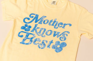 Mother Knows Best Graphic Tee - Yellow - Wild Lavender Boutique