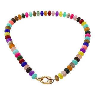 Multi Color Knotted Beaded 16" - 18" Necklace - Wild Lavender Boutique