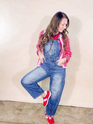 Piper Denim Barrel Overalls - Wild Lavender Boutique