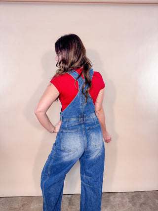 Piper Denim Barrel Overalls - Wild Lavender Boutique