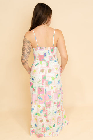 Piper Printed Maxi Dress - Pink - Wild Lavender Boutique