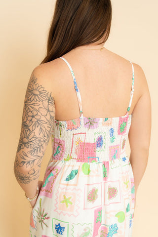 Piper Printed Maxi Dress - Pink - Wild Lavender Boutique