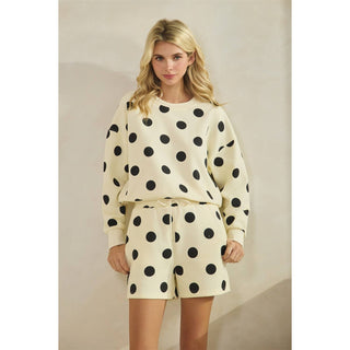 Polka Dot Sweatshorts - Wild Lavender Boutique