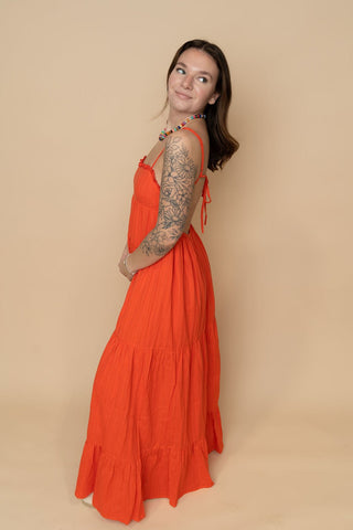 Reese Maxi Dress - Orange - Wild Lavender Boutique
