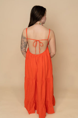 Reese Maxi Dress - Orange - Wild Lavender Boutique