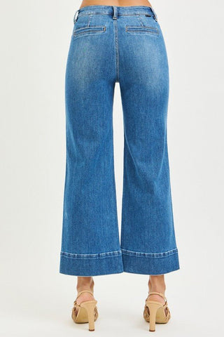 Risen High Rise Pintuck Jeans - Wild Lavender Boutique