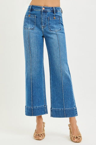 Risen High Rise Pintuck Jeans - Wild Lavender Boutique