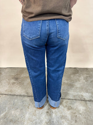 Risen Relaxed Jeans with Drawstring - Wild Lavender Boutique