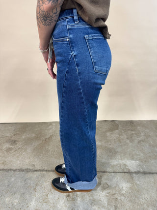 Risen Relaxed Jeans with Drawstring - Wild Lavender Boutique