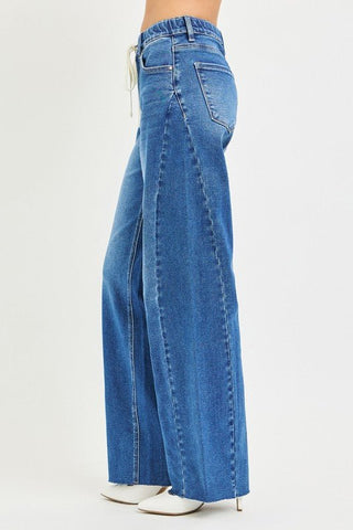 Risen Relaxed Jeans with Drawstring - Wild Lavender Boutique