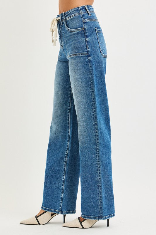 Risen Wide Leg Jeans
