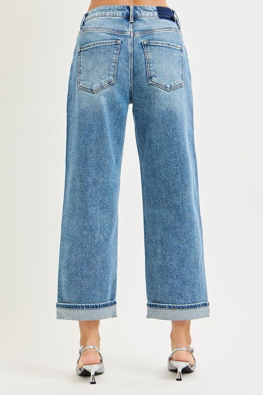 Risen Boyfriend Cuffed Jeans